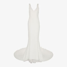 Тканое свадебное платье Billie с V-образным вырезом Whistles, бежевый