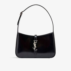 Кожаная сумка-хобо Le 5 à 7 с монограммой Saint Laurent, цвет noir