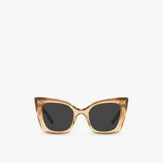 YS000413 Солнцезащитные очки из слюды и ацетата кошачьего глаза Saint Laurent, оранжевый
