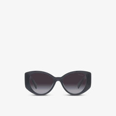 Солнцезащитные очки «кошачий глаз» из ацетата MU 03WS Miu Miu, серый
