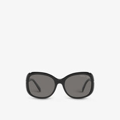 Солнцезащитные очки PR 04ZS в квадратной оправе из ацетата ацетата Prada, черный