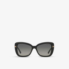 Солнцезащитные очки FT1008 в оправе-бабочке из ацетата Tom Ford, черный