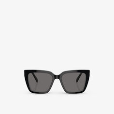 Солнцезащитные очки из ацетата в квадратной оправе с логотипом SK6013 Swarovski, черный