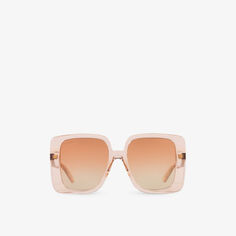 GC002074 GG1314S солнцезащитные очки из полиамида в квадратной оправе Gucci, бежевый