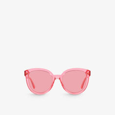 Солнцезащитные очки GG1315S в круглой оправе из ацетата ацетата Gucci, розовый