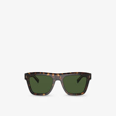Солнцезащитные очки DG4420 в квадратной оправе из ацетата ацетата Dolce &amp; Gabbana, коричневый