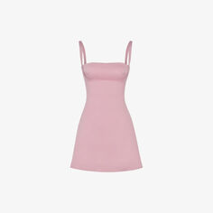 Атласное платье мини Kara со стеганой строчкой House Of Cb, розовый