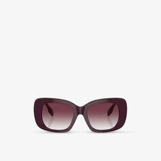 Солнцезащитные очки BE4410 в квадратной оправе из ацетата ацетата Burberry, красный