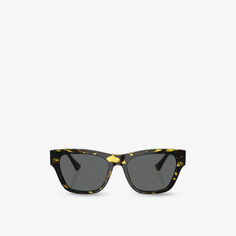 Солнцезащитные очки VE4457 в квадратной оправе из ацетата ацетата Versace, коричневый