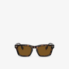 Солнцезащитные очки BE4403 в прямоугольной оправе из ацетата ацетата Burberry, коричневый