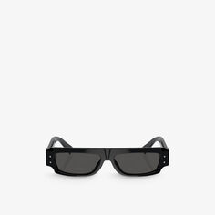 Солнцезащитные очки DG4458 в прямоугольной оправе из ацетата ацетата Dolce &amp; Gabbana, черный