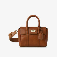 Миниатюрная кожаная сумка через плечо Bayswater Mulberry, цвет oak