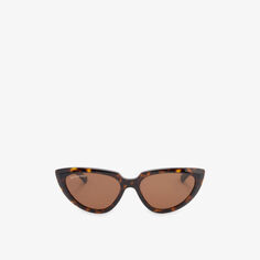 BB0182S солнцезащитные очки «кошачий глаз» из ацетата Balenciaga, коричневый