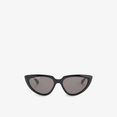 BB0182S солнцезащитные очки «кошачий глаз» из ацетата Balenciaga, черный