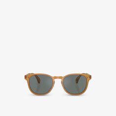 OV5298SU солнцезащитные очки Finley в прямоугольной оправе из ацетата ацетата Oliver Peoples, коричневый