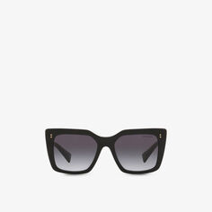 Солнцезащитные очки MU02WS в квадратной оправе из ацетата и металла Miu Miu, черный