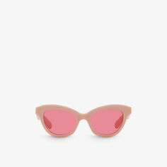 AM0391S солнцезащитные очки «кошачий глаз» из ацетата Alexander Mcqueen, розовый