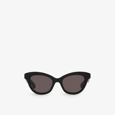 AM0391S солнцезащитные очки «кошачий глаз» из ацетата Alexander Mcqueen, черный