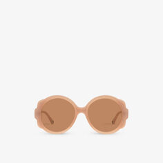 Солнцезащитные очки CH0120S в круглой оправе из ацетата Chloe, розовый
