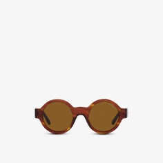 Солнцезащитные очки AR903M круглой формы из ацетата Giorgio Armani, коричневый