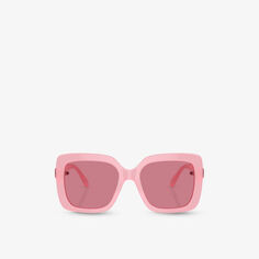 Солнцезащитные очки SK6001 в квадратной оправе из ацетата ацетата Swarovski, розовый