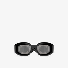 VE4425U Солнцезащитные очки Maxi Medusa Biggie в нейлоновой овальной оправе Versace, черный