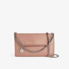 Миниатюрная тканая сумка через плечо Falabella Stella Mccartney, розовый