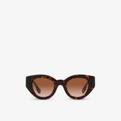 BE4390 солнцезащитные очки Meadow в черепаховой оправе из ацетата фантоса Burberry, коричневый
