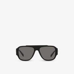 VE4436U солнцезащитные очки в оправе-подушке из ацетата Versace, черный