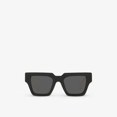 Солнцезащитные очки VE4431 из ацетата с вырезом и логотипом Versace, черный