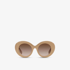 BE4370U солнцезащитные очки Margot в круглой оправе из ацетата Burberry, коричневый