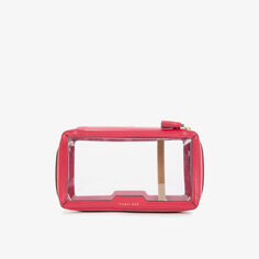 Косметичка из переработанного нейлона для полетов Anya Hindmarch, цвет clear berry