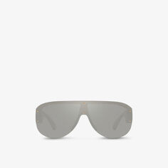 Солнцезащитные очки VE4391 в круглой оправе из ацетата ацетата Versace, серый