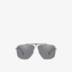 Солнцезащитные очки VE2242 в квадратной металлической оправе Versace, серый