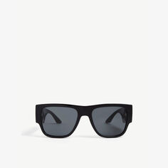 VE4403 57 солнцезащитные очки из ацетата в круглой оправе Versace, черный