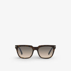 Солнцезащитные очки-подушки PR 04YS из ацетата Prada, коричневый