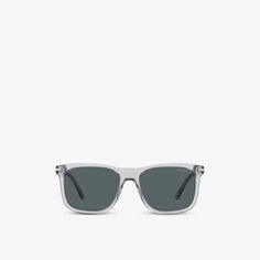 Солнцезащитные очки PR 18WS в квадратной оправе из ацетата Prada, серый