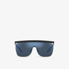 Солнцезащитные очки AR8169 в нейлоновой прямоугольной оправе Giorgio Armani, черный