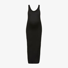 Платье макси из эластичной ткани Maternity The Dress Bumpsuit, черный