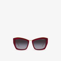 Солнцезащитные очки MU 02YS из ацетата кошачьего глаза Miu Miu, красный