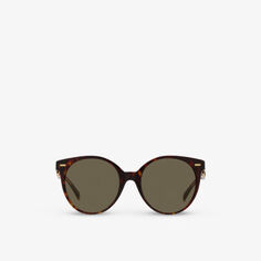 VE4442 Солнцезащитные очки из ацетата черепаховой расцветки с фурнитурой Medusa Versace, коричневый