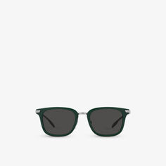 BE4395 Солнцезащитные очки Peter в квадратной оправе из ацетата с брендовой отделкой Burberry, зеленый