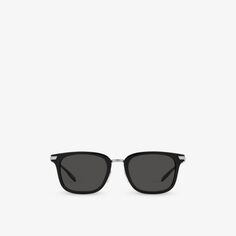 BE4395 Солнцезащитные очки Peter в квадратной оправе из ацетата с брендовой отделкой Burberry, черный