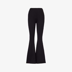 Прямые брюки Jolie из эластичной ткани с высокой посадкой Reformation, черный