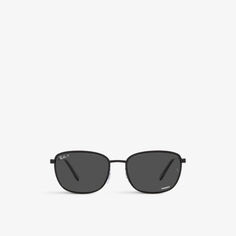 0RB3705 солнцезащитные очки в металлической квадратной оправе Ray-Ban, черный