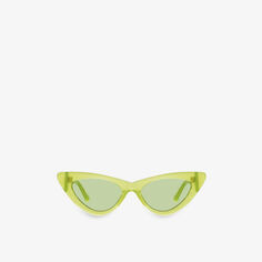 Солнцезащитные очки Linda Farrow x The Attico Dora D-образной формы из ацетата Linda Farrow, зеленый
