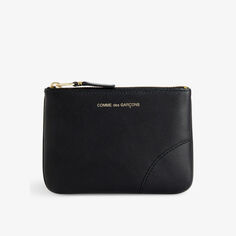 Классический кожаный кошелек с логотипом Comme des Garçons, черный