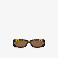 Солнцезащитные очки Linda Farrow x The Attico Mini Marfa в ацетатной прямоугольной оправе Linda Farrow, черный