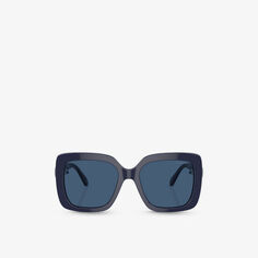 Солнцезащитные очки SK6001 в квадратной оправе из ацетата ацетата Swarovski, синий