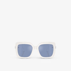 Солнцезащитные очки SK6001 в квадратной оправе из ацетата ацетата Swarovski, белый